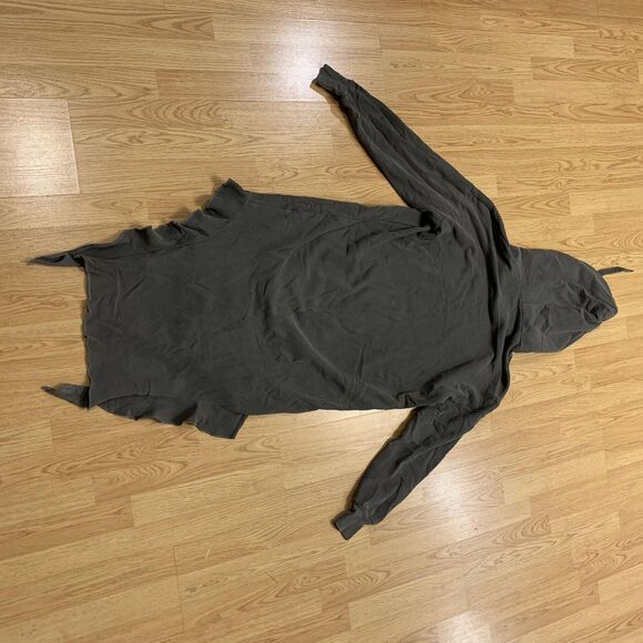 NSF Sweater Dress Womens Small Gray Hooded Asymmetrical Hem French Terry BOHO - Picture 12 of 16